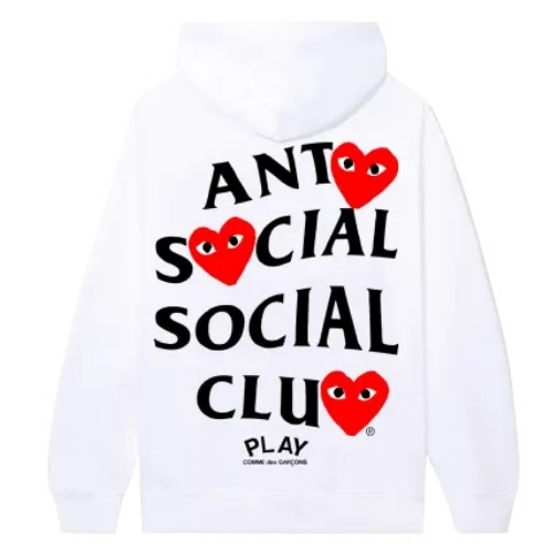 ASSC X COMME Des GARCONS Hoodie White ASSC X COMME Des GARCONS Hoodie White