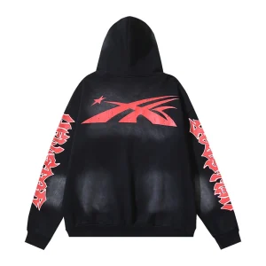 Black and Red Hellstar Hoodie