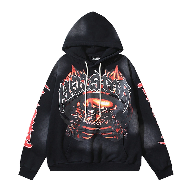 Black and Red Hellstar Hoodie Black and Red Hellstar Hoodie