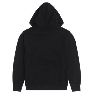 CDG Black Hoodie White Printed Logo