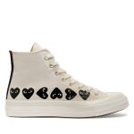 CDG Converse Multi Hearts High Top – White