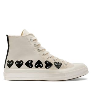 CDG Converse Multi Hearts High Top – White