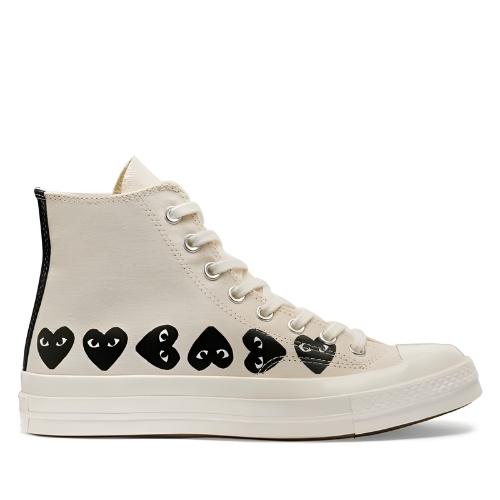 CDG Converse Multi Hearts High Top – White CDG Converse Multi Hearts High Top – White