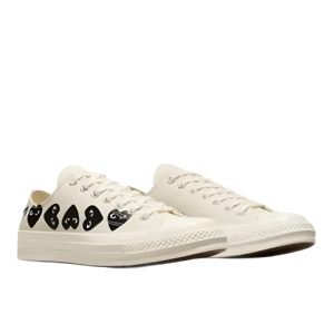 CDG Converse Multi Hearts Low Top – White