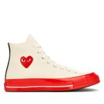 CDG Converse Red Sole High Top – White