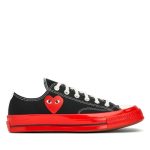 CDG Converse Red Sole Low Top – Black