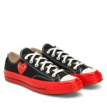 CDG Converse Red Sole Low Top – Black