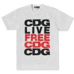 CDG Live Free Graphic T-Shirt White