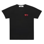 CDG Play Basic T-Shirt Two Emblems - Black