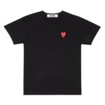 CDG Play Black Basic Red Family Heart T-Shirt