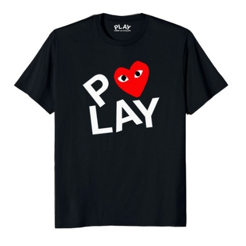 CDG Play Black Double Heart Screenprint T-Shirt CDG Play Black Double Heart Screenprint T-Shirt