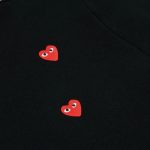 CDG Play Black Multi Red Heart Logo T-Shirt