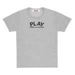 CDG Play Black T-Shirt Small Logo Front Heart Back