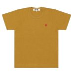 CDG Play Brown T-Shirt Red Mini Heart
