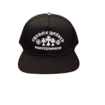 Chrome Hearts Black Tripple Cross Hollywood Hat