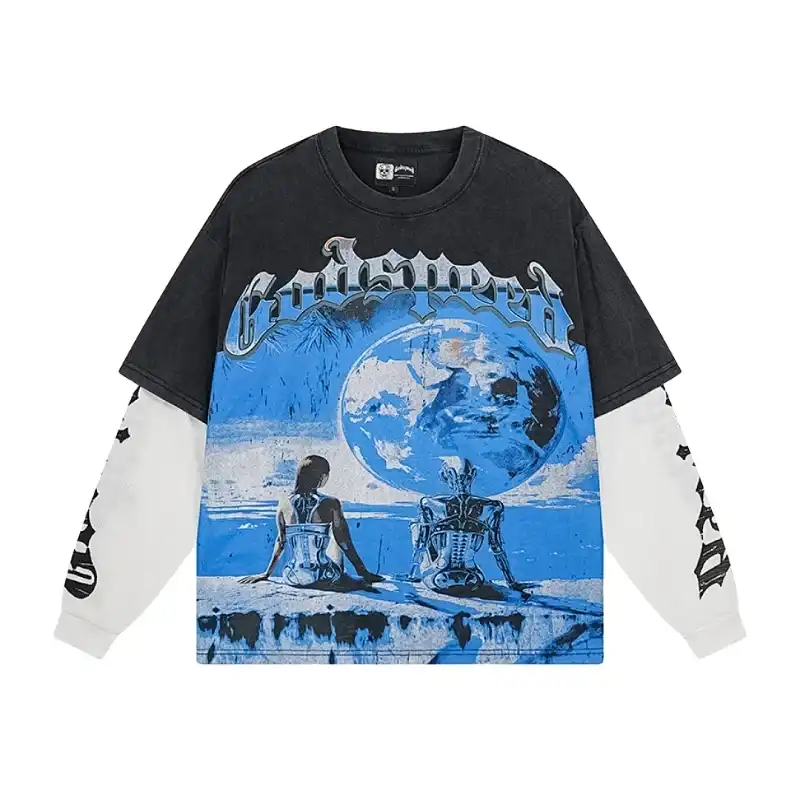 Godspeed Android Earth Charcoal Long Sleeve Godspeed Android Earth Charcoal Long Sleeve