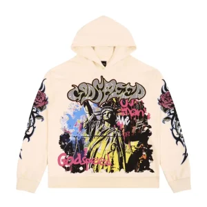Godspeed Statue of Liberty Graphic Hoodie Cream