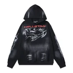 Hellstar Airbrushed Skull Black Hoodie