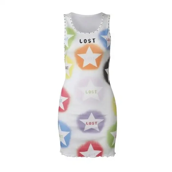 Lost Intricacy Colorful Starfall Dress Lost Intricacy Colorful Starfall Dress