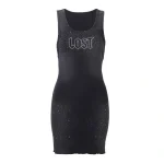 Lost Intricacy Grey Inverse Dress