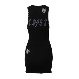 Lost Intricacy Pink & Black Rebel Muse Dress